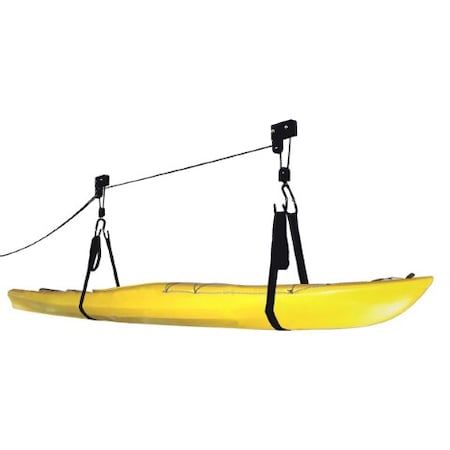 Leisure Sports Kayak Storage Hoist Pulley Strap System to Lift Canoes, SUPs, Ladders to the Ceiling 332999ORE
